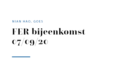 FER bijeenkomst bij Nian Hao in Goes